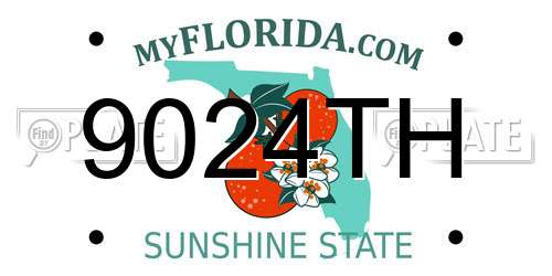 9024TH Florida License Plate