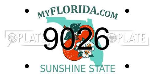 9026 Florida License Plate