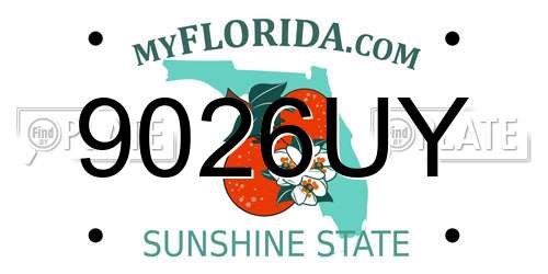 9026UY Florida License Plate