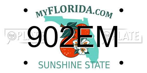 902EM Florida License Plate