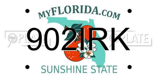 902IRK Florida License Plate