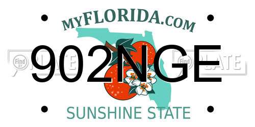 902NGE Florida License Plate