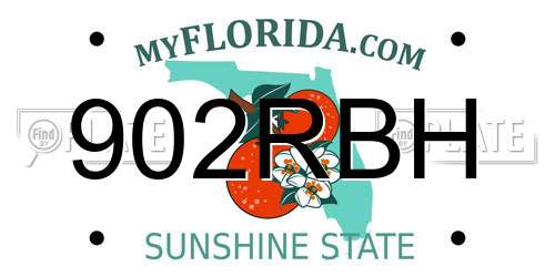 902RBH Florida License Plate