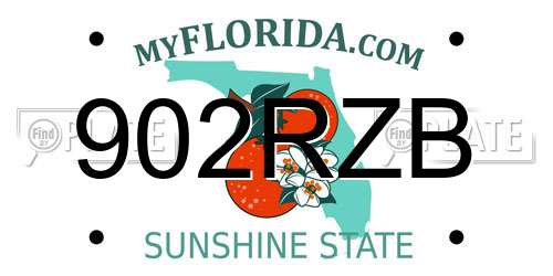 902RZB Florida License Plate