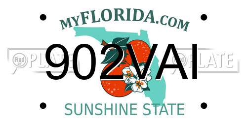 902VAI Florida License Plate