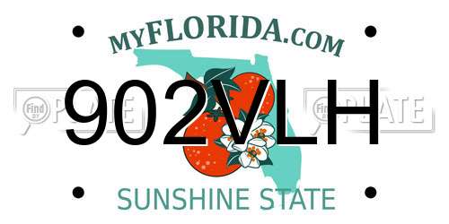 902VLH Florida License Plate