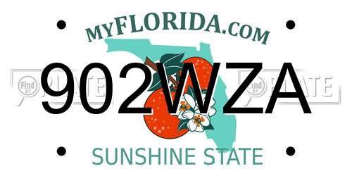 902WZA Florida License Plate
