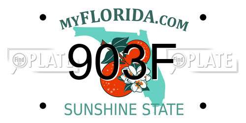 903F Florida License Plate