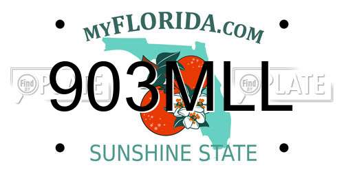 903MLL Florida License Plate