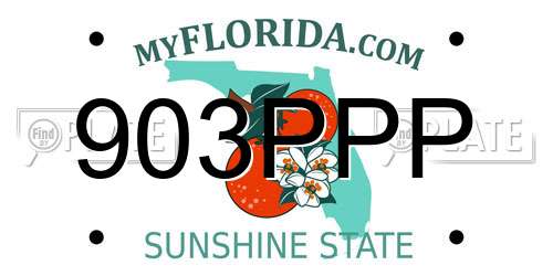 903PPP Florida License Plate