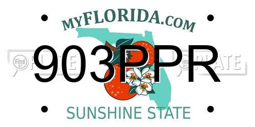 903PPR Florida License Plate