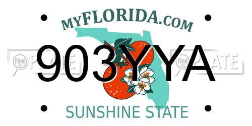 903YYA Florida License Plate