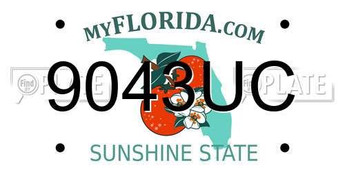 9043UC Florida License Plate