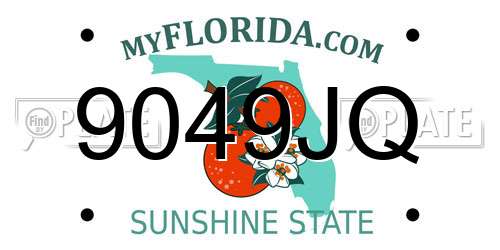 9049JQ Florida License Plate