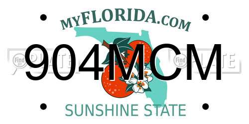 904MCM Florida License Plate