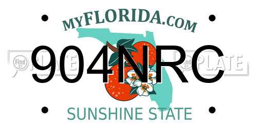 904NRC Florida License Plate