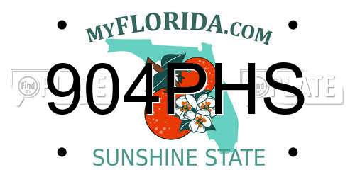 904PHS Florida License Plate