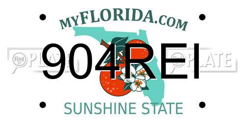 904REI Florida License Plate