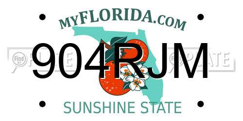 904RJM Florida License Plate