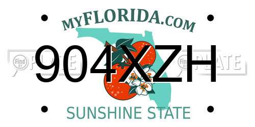 904XZH Florida License Plate