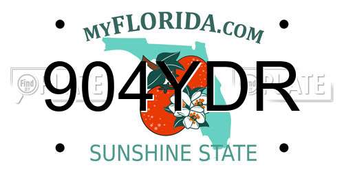 904YDR Florida License Plate
