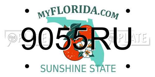 9055RU Florida License Plate