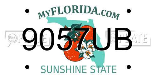 9057UB Florida License Plate