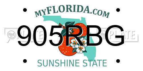 905RBG Florida License Plate