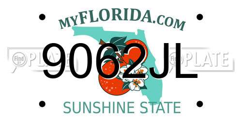 9062JL Florida License Plate