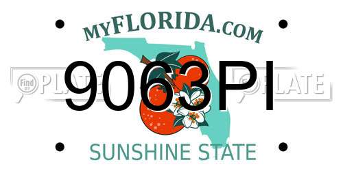 9063PI Florida License Plate