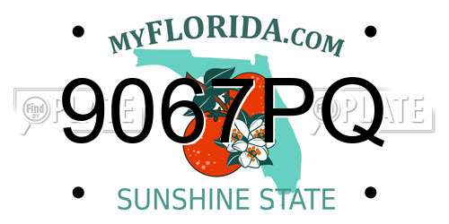9067PQ Florida License Plate