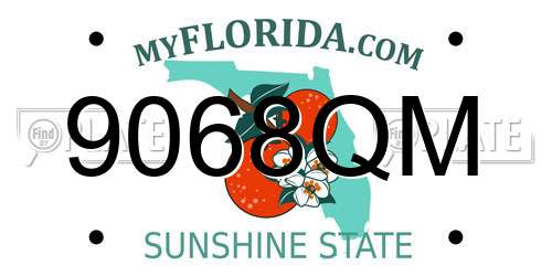 9068QM Florida License Plate