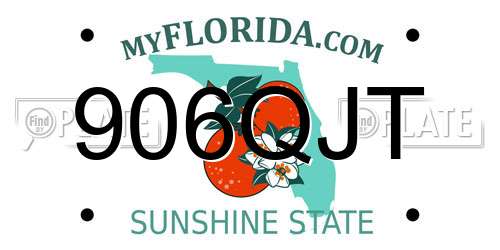 906QJT Florida License Plate