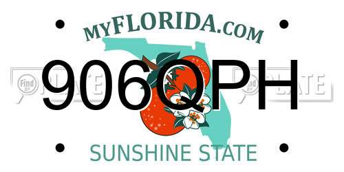 906QPH Florida License Plate