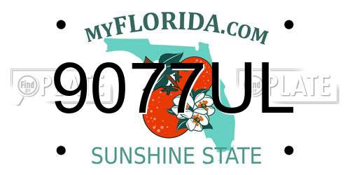9077UL Florida License Plate