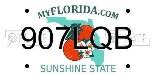 907LQB Florida License Plate