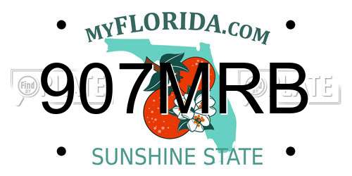 907MRB Florida License Plate