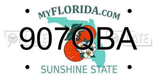 907QBA Florida License Plate