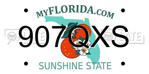 907QXS Florida License Plate