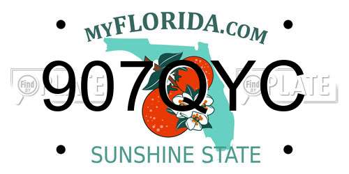 907QYC Florida License Plate