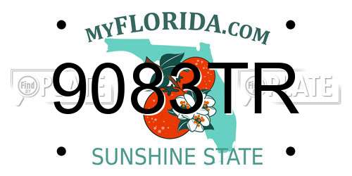 9083TR Florida License Plate