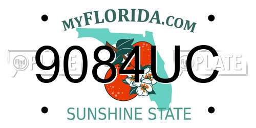 9084UC Florida License Plate