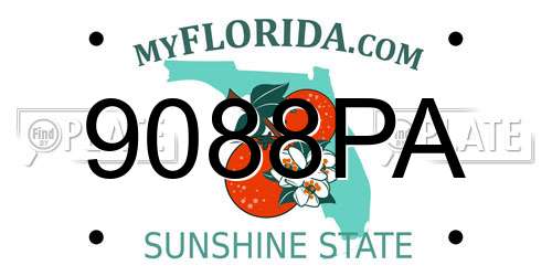 9088PA Florida License Plate