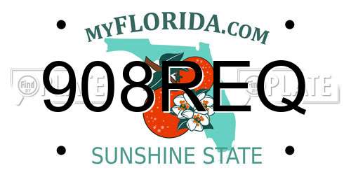 908REQ Florida License Plate