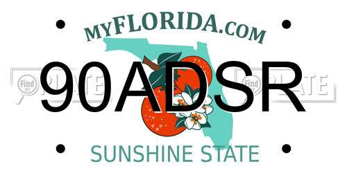 90ADSR Florida License Plate