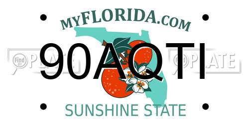 90AQTI Florida License Plate