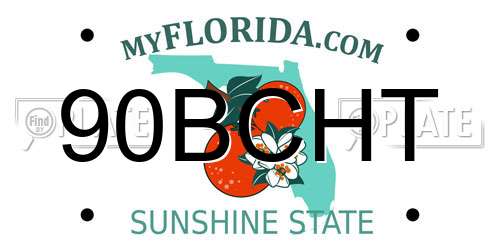 90BCHT Florida License Plate