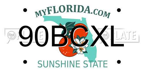 90BCXL Florida License Plate