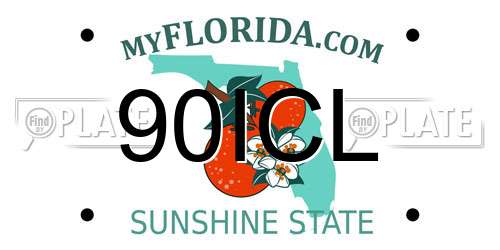 90ICL Florida License Plate