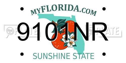 9101NR Florida License Plate